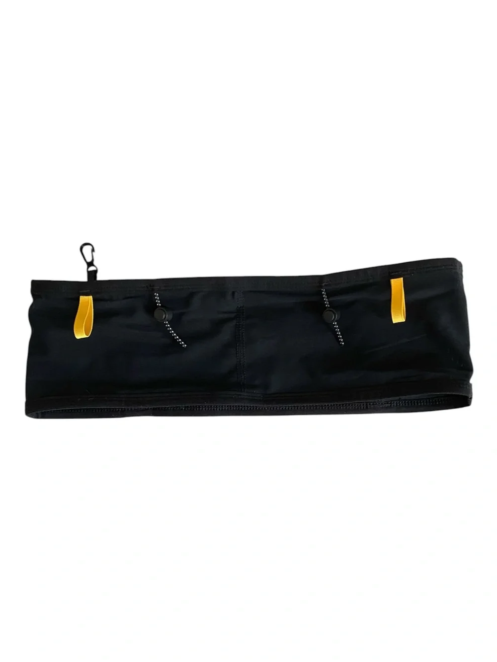 NAK Black Running Waist Belt with Yellow Heritage Tags - Naked Running Band